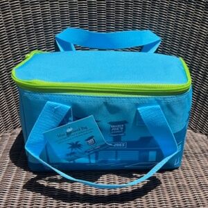 Trader Joe's Limited Edition Mini Insulated Sea Blue Cooler Bag - NEW w/tags